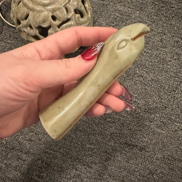 Whimsy Floral Kirkland's Ceramic Sage Turtle Nightlight Table Lamp Head Bobbles. - Picture 2 of 6